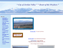 Tablet Screenshot of cityofjordanvalley.com